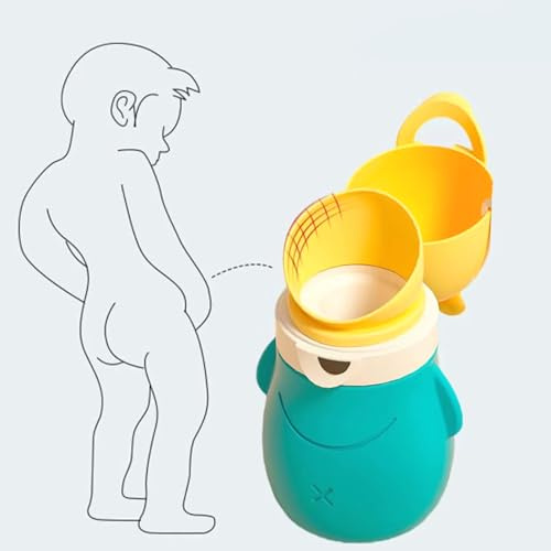XUBX Portatile Orinatoio Vasino WC per Bambini, a prova di perdite, per orinatoio, per bambini, per addestramento orinatoio, Bottiglia Pot Tazza Pipì da Toilette per Campeggio Auto Viaggio Aperto