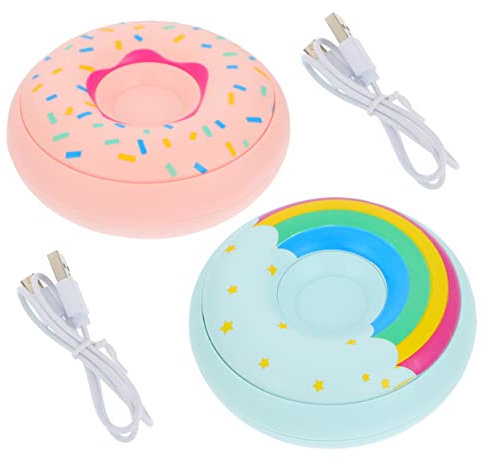 KOMBIUDA Wiederaufladbare Elektrische Handwärmer Mini-handwärmer Taschenwärmer 2er-Pack Zufälliger Stil