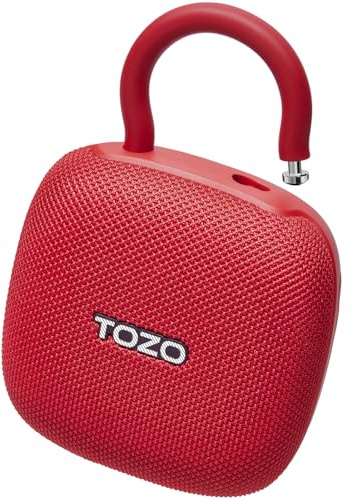 TOZO PE1 Cassa Bluetooth Protatile con Moschettone Regolabile, Mini Altoparlante Bluetooth per Doccia