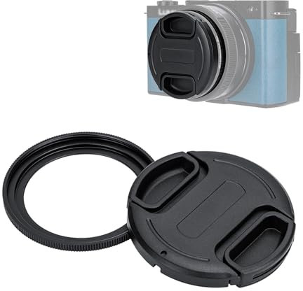JJC Kit de anillo adaptador de filtro y tapa de lente para Panasoni. Lumix S 26 mm F8 L-Mount Lens, S-R26E 26 mm F8 Lens Adaptador de conversión de aleación de aluminio con protector de lente portátil