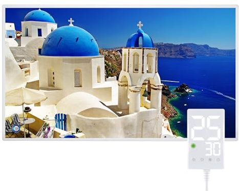 Hocosyme Calefactor Bajo Consumo 1000W, Calefacción por Infrarrojos Pared con termostato táctil Hasta 132 Grados Centígrados -Turco