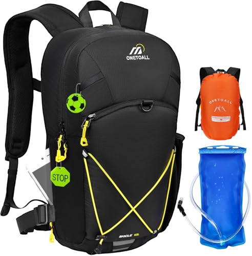 ONETOALL Zaino Antifurto per Bici da Uomo, Zaino da Escursionismo Donna Piccolo 12L con Sacca Idrica, Zaini MTB con Cintura Rimovibile per Ciclismo, Viaggi Giornalieri, Pendolarismo