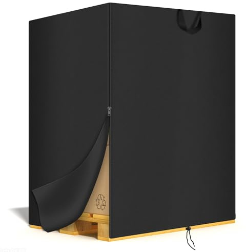 Outdoor Pallet Cover, Waterproof 420D Oxford Cargo Turnover Cover Protector Pallet Cushions Dust Covers Fit for 48L x 42W x 48H