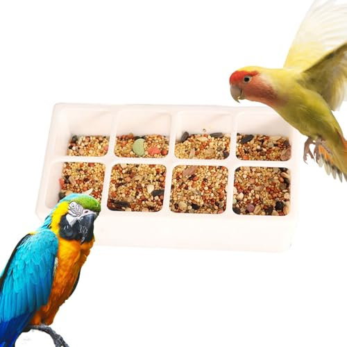 Faisseur d'oiseaux - Bol De Nourriture pour Oiseaux Anti-dénigrement À 8 Grilles | Faisseur d'eau des Oiseaux | Dispensateur d'eau De Perruche | Fournitures De Perroquet pour Les Balcons De Cour D'