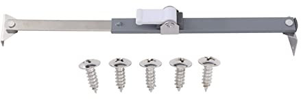 Fermo per finestra a battente in lega di alluminio e acciaio inox – alta durabilità e sicurezza anti – design elegante e moderno – facile da installare senza attrezzi compless (01)