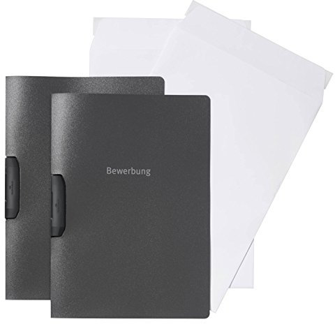 Durable Bewerbungsset Duraswing Job, 2 Bewerbungsmappen mit 2 Versandtaschen, anthrazit, 999107392