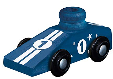 Moses Luftballon-Auto | Spielzeugauto aus Holz | Mit Luftballonantrieb | Experimentierspielzeug für Kinder 30312,, Blau