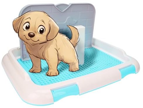 Tbest Inodoro para Perros Interior, Orinal de Entrenamiento para Cachorros, Cercado para Gatos, Bandeja de Orinal programada para Perros