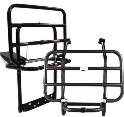 FaItalia Gepäckträger-Set vorne hinten Piaggio Vespa PX 125 150 200 Vespa 50 Special R L Schwarz