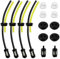 Strimmer Fuel Hose Pipe, Universal Petrol Hose Set, 14 Pcs Lawn Mower Fuel Hose Parts, Replacement Strimmer Fuel Pipe, Fuel Line for Petrol Strimmer, Rubber Fuel Line Hose for Lawnmower