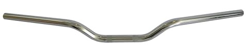 Manubrio Accossato Cromato per DUCATI MONSTER 400 I.E. dal 2004 al 2008 (CC 400), Piega Bassa (45 mm), in acciaio, diametro costante 22 mm