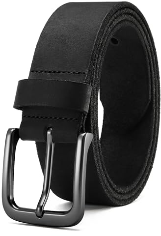 CHAOREN Mens Belt, Genuine Leather Belts for Men with Premium Full Grain Leather 1 1/2, Perfect for Casual Jeans and Trousers