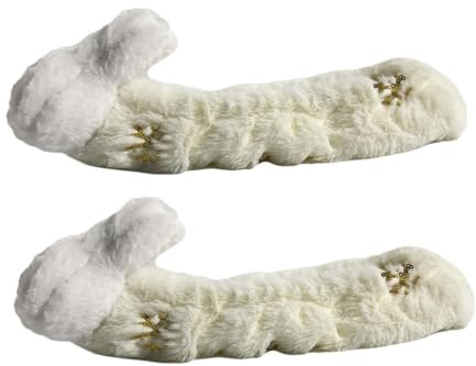 Ronyme Couvre-Lames de Patinage à Glace, protège-Patins à Glace en Forme de Lapin rembourré, Protections de 35 cm pour Patins de Hockey Sportifs
