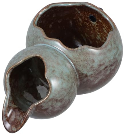 QianShi Spitter a fontana spitter per piccoli laghetti, accessorio da giardino con cascata, in ceramica, per piante idroponiche, fontana, per balcone, cortile, patio, decorazione per la casa