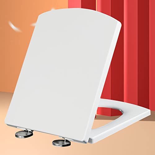 Charnières de siège de toilette réglables à fermeture douce avec design carré pour une installation sûre