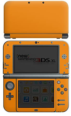 DeinDesign Skin kompatibel mit Nintendo New 3DS XL Folie Sticker einfarbig orange Farbe