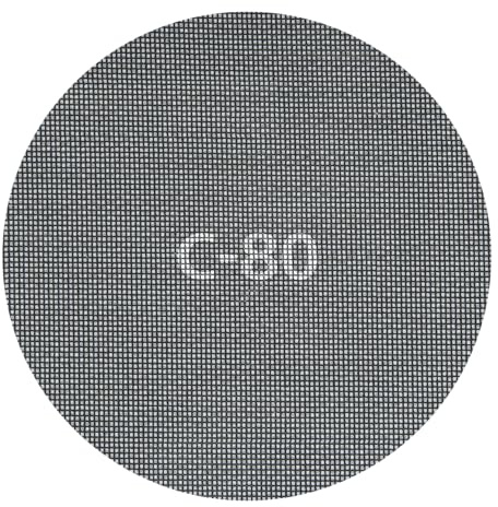 Wolfcraft Självhäftande nätväv diameter 225 mm, korn 80, kiselkarbid, 5 stycken, 5617000 röd
