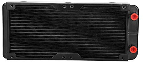 Zerone Radiatore a 18 in alluminio da 240 mm CPU raffreddamento ad acqua, dissipatore di calore Zeronegqnretbogk (alluminio), supporta 2 ventole da 120 mm