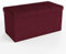 INTIRILIFE Faltbare Sitzbank 76x38x38 cm in Kirsch ROT - Sitzwürfel mit Deckel und Stauraum aus Stoff mit Mulden - Sitzcube Fußablage klappbare Aufbewahrungsbox Truhe Sitzhocker