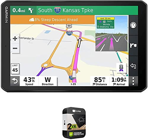 Garmin 010-02313-00 dezl OTR700 7 GPS Truck Navigator Bundle with 2 Year Extended Accidental Repair Plan (Renewed)
