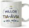 MUGFFINS Tazas para TÍA ABUELA - En Catalán - El Millor del Món - 11 oz / 330 ml - Regalo original y divertido