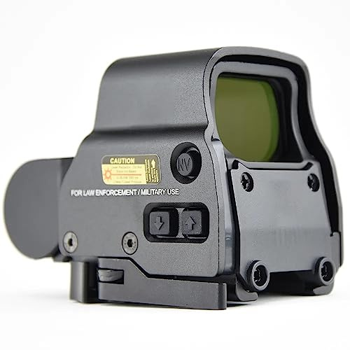 ACEXIER Holographischer Reflex 1x Rotpunktvisier Optik Zielfernrohr Picatinny W.eaver 20mm Schnellverschluss-Halterungsbasis für Taktische Jagd Airsoft (Black)