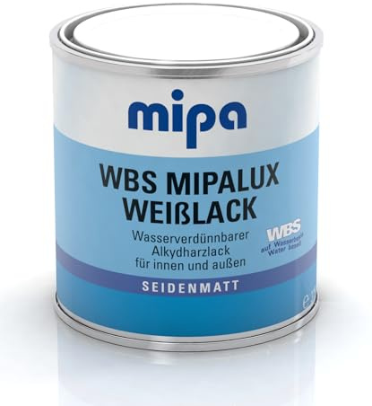 MIPA WBS Mipalux Weißlack Türenlack Holzlack seidenmatt 750ml weiß