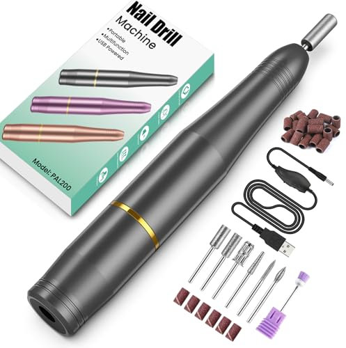 Nagelfräser, Elektrische Nagelfeile Maniküre Set, Fräser für gelnägel 20000 u/Min Verstellbare Geschwindigkei,Pediküre Maniküre Set Nagelfräser für Gelnägel,Nagelhaut Shellac Acrylgel,Acryl Gelnägel