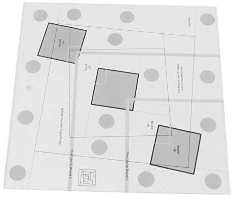 8 Inch Wonky Log Cabin Trim Tool, Non-Slip Grip Acrylic Quilting Ruler Template for DIY Sewing Crafting Patchwork Projects Quilters