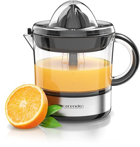Exprimidor de Naranjas Eléctrico, Espremedor Citrinos Eléctrico Contenedor Transparente 700 m sin BPA 2 Conos de Exprimido, Motor con 2 sentidos de giro izquierda/derecha Cantidad de Pulpa Ajustable