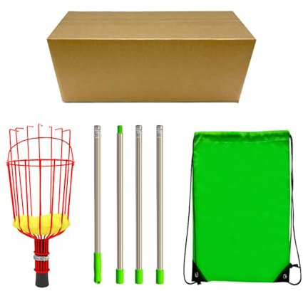 Cueilleurs de fruits polyvalents et extensibles avec poignée confortable, assemblage facile pour une collecte efficace des fruits