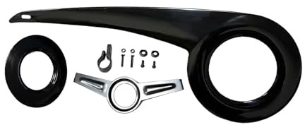 Perfeclan Protection de Chaîne de Vélo Universel, Protection de Pédalier, Installation Facile, Pignons 38-40 Dents, Couvercle de Garde de Chaîne, Composant de Vélo, Noir
