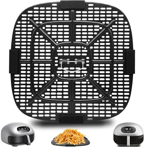 GWYXC 12.2 × 12.2 IN Food Grade Air Fryer Tray Accessories Rack Baking Grill Pan Grill plate Crisper Plate，Air Fryer Replacement Parts for Typhur Dome Extra Large 2 Air Fryer with Superior Airflow