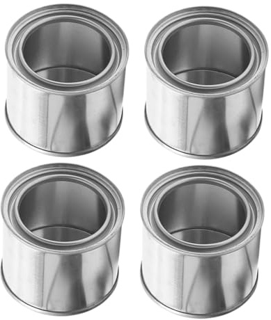 Lurrose 4 Pack Metal Paint Cans with Lids, Thickened Small Round Tins for Arts and Crafts, Diy Projects, Painting, Garage Organization