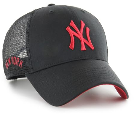 '47 New York Yankees MLB Most Value P. Branson Sure Shot Schwarz Rot Verstellbare Trucker Cap One-Size