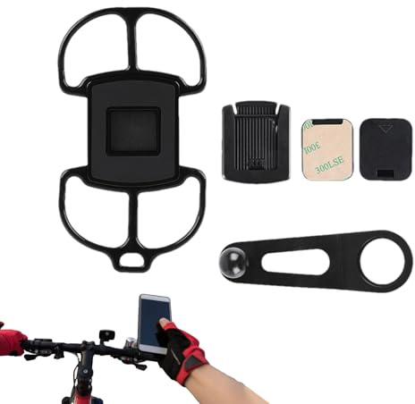 Generisch Supporto per smartphone da bicicletta, universale, regolabile, per manubrio, per viaggi, navigazione, display GPS, registrazione video, streaming live e