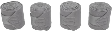 Hapivida Fasce per Cavalli in Pile, Fasce Polari Protettive in Pile Morbido da 9.8 Piedi, Confezione da 4 Pezzi per Equitazione, Protezione per Arti, Fasce per Gambe del Cavallo pe (Grigio)