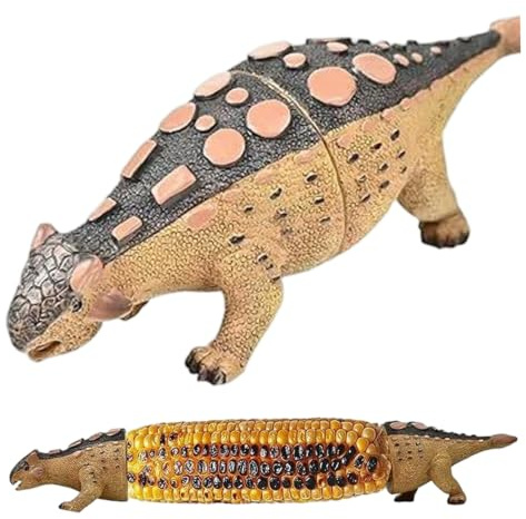 Ameble Porta pannocchie a Forma di Dinosauro, spiedini riutilizzabili in Acciaio Inossidabile per Barbecue, Ideali per Feste e pasti in Famiglia.
