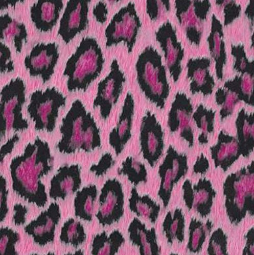 Klebefolie - Möbelfolie Leopard Pink - 0,45 m x 15 m Selbstklebende Folie Animal Print Deko - Bastelfolie Selbstklebefolie Designfolie