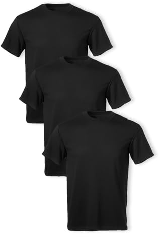 Soffe Men's 3 Pack - USA Poly/Cotton Military Tee, Black, X-Large