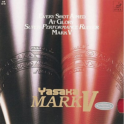 Yasaka Mark V Classica racchetta in gomma per ping pong, Red, 2.0mm