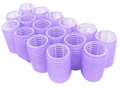 Set of 16 Self Grip Holding Hair Rollers Pro Salon Hairdressing Curlers Great for Fine & Short Hair - Medium Size Self Stick Hair Roller