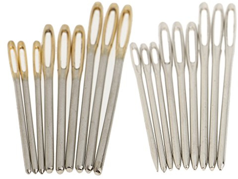 B Baosity 18er Set Nähnadeln Stopfnadeln Sticknadel Stecknadel mit extra großem Öhr für Dicke Wolle und Bänder