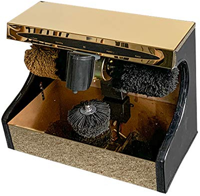 NNHDWS I Motori Doppi Lucido per Scarpe, Scarpe Automatico Spazzolatrice Adatto per La Casa Ufficio Induzione Scarpa Scarpa Lucidatrice Elettrica Lucidatore Hotel,Titanium