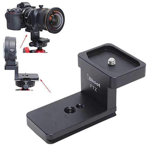 iShoot Stativschelle Fuß Stativring Stand Objektiv Montage Stativ Base Halterungsring Halterung Kompatibel mit Nikon FTZ Bajonett Konverter Objektiv Adapterring, unten ist Arca-Swiss Fit Kameraplatte