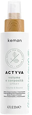 Kemon - Actyva Volume e Corposità Bodyfying Spray, Azione Districante e Corporizzante, con Semi di Lino, Effetto Antistatico, Senza Siliconi - 125 ml