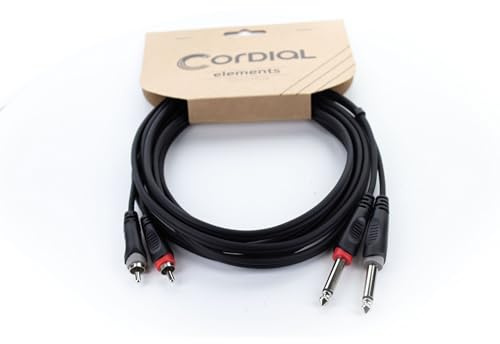 Cordial Cavo audio doppio jack mono - RCA 6 m