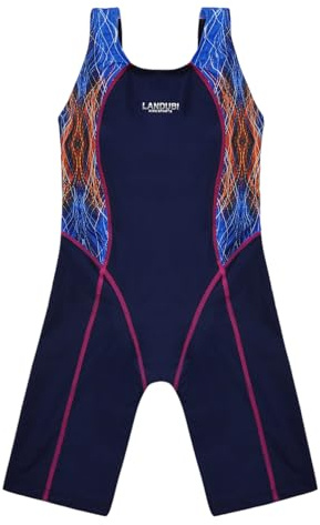 Cadocado Little Girls Athletic One Piece Swimsuit Girls Training Competition Swimsuits Surfing Swimsuit for Girls (2-4 Years) Multicolor