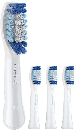 Aufsteckbürsten von demirdental für Oral-B Pulsonic Aufsteckbürsten, Medium Aufsteckbürsten, Ersatzbürsten für tägliche Reinigung, Weiß, 4 Stück