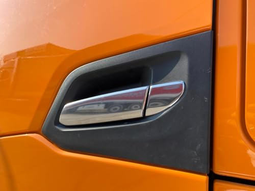 4 piezas – 3D prensado acero inoxidable alto pulido manija puerta titular aplicación compatible con Iveco S-Way